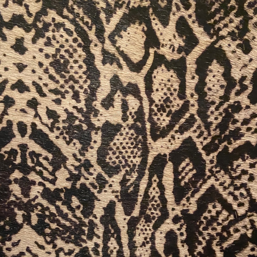 Myra Bag Black and Tan Antiquated Leather & Hairon Snake Print Bag - Picture 2 of 15